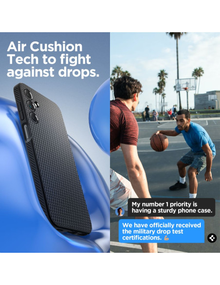 Etui Do Galaxy A15 4G / 5G Spigen Liquid Air Czarny Matowy