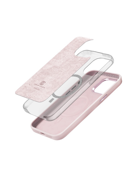 Etui Do iPhone 15 MagSafe Crong Color Cover Lux Magnetic Różowy