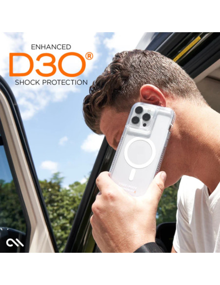 Etui Do iPhone 15 Pro Max Case-Mate Ultra Tough Plus D3O MagSafe Przezroczysty