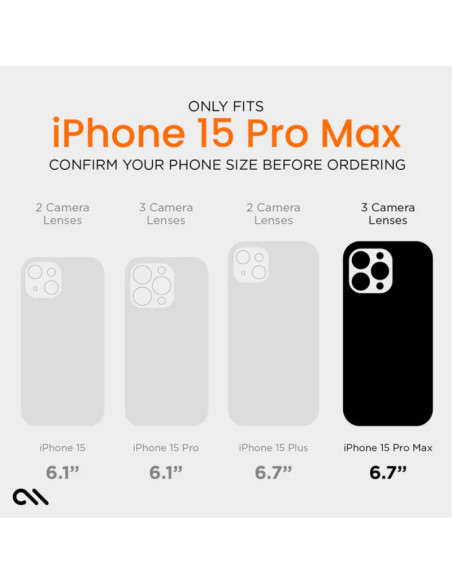 Etui Do iPhone 15 Pro Max Case-Mate Ultra Tough Plus D3O MagSafe Przezroczysty