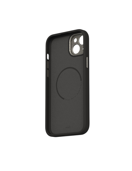 Etui Skórzane Do iPhone 15 Plus Moshi Napa MagSafe Czarny