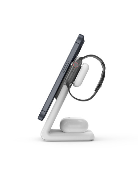 Ładowarka bezprzewodowa 3w1 z MagSafe do iPhone Crong MagSpot Pivot Stand