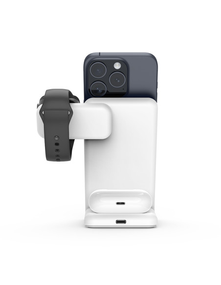 Ładowarka bezprzewodowa 3w1 z MagSafe do iPhone Crong MagSpot Pivot Stand