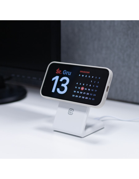 Ładowarka bezprzewodowa 3w1 z MagSafe do iPhone Crong MagSpot Pivot Stand