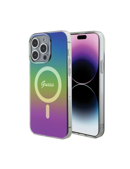 Etui Do iPhone 15 Pro Max Guess IML Iridescent MagSafe Wielokolorowy