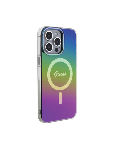 Etui Do iPhone 15 Pro Max Guess IML Iridescent MagSafe Wielokolorowy