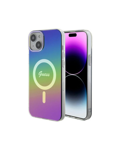 Etui Do iPhone 15 Plus Guess IML Iridescent MagSafe Wielokolorowy