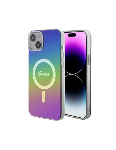 Etui Do iPhone 15 Plus Guess IML Iridescent MagSafe Wielokolorowy