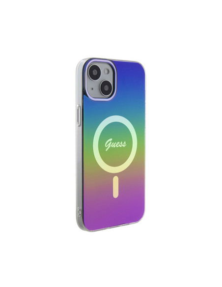 Etui Do iPhone 15 Plus Guess IML Iridescent MagSafe Wielokolorowy