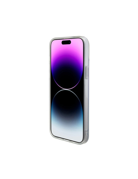 Etui Do iPhone 15 Guess IML Iridescent MagSafe Fioletowy