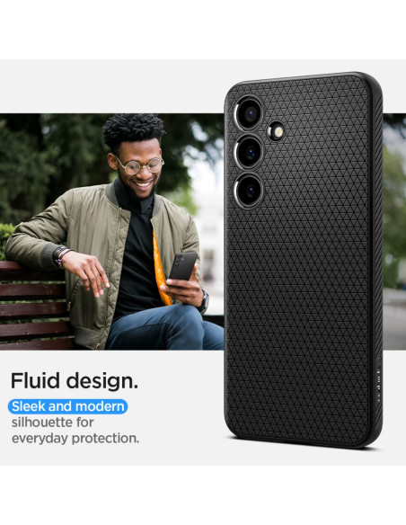 Etui Do Galaxy S24+ Plus Spigen Liquid Air Czarny Matowy