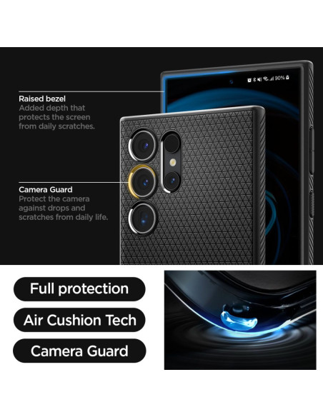 Etui Do Galaxy S24 Ultra Spigen Liquid Air Czarny Matowy