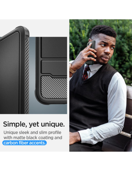 Etui Do Galaxy S24 Spigen Rugged Armor Czarny Matowy