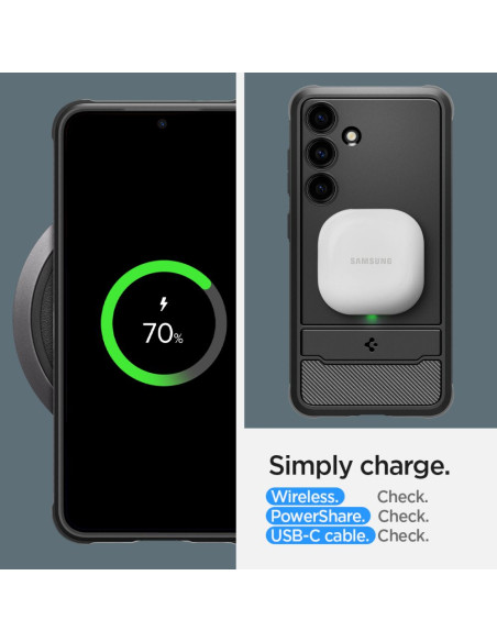 Etui Do Galaxy S24 Spigen Rugged Armor Czarny Matowy