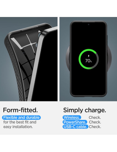 Etui Do SGalaxy S24 pigen Liquid Air Czarny Matowy