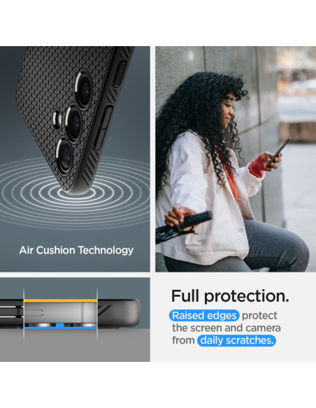 Etui Do SGalaxy S24 pigen Liquid Air Czarny Matowy