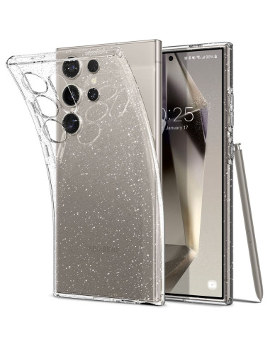 Etui Do Galaxy S24 Ultra Spigen Liquid Crystal Przezroczysty Brokatowy
