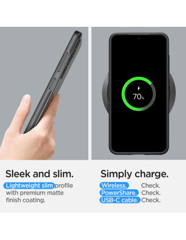 Etui Do Galaxy S24 Spigen Thin Fit Czarny