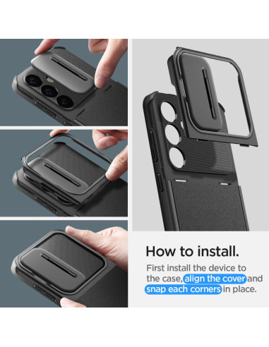 Etui Do Galaxy S24 Spigen Optik Armor Czarny