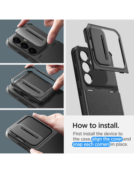 Etui Do Galaxy S24 Spigen Optik Armor Czarny