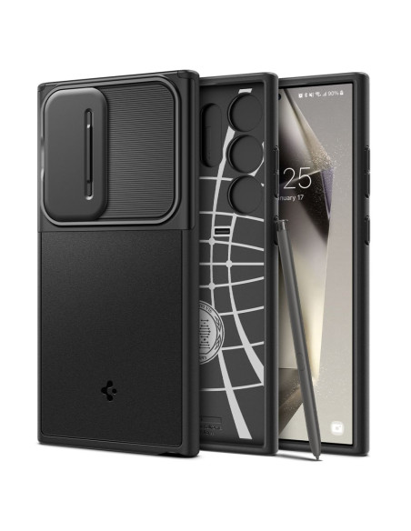 Etui Do Galaxy S24 Ultra Spigen Optik Armor Czarny
