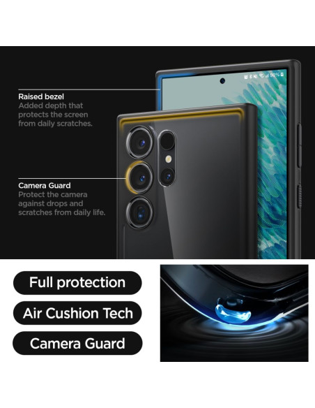 Etui Do Galaxy S24 Ultra Spigen Ultra Hybrid Czarny Matowy