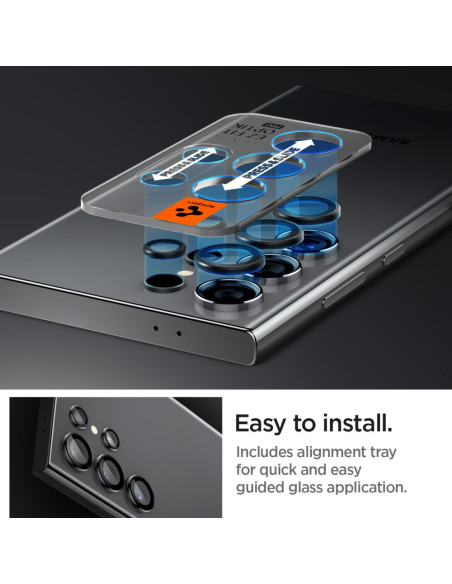 2x Osłona Aparatu Spigen Optik.Tr " Ez Fit " Camera Protector Galaxy S24 Ultra Czarny