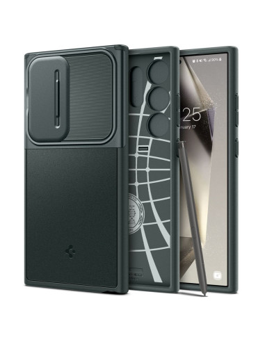 Etui Do Galaxy S24 Ultra Spigen Optik Armor Zielony