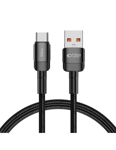 Kabel USB / USB-C Tech-Protect Ultraboost Evo 100W/5A 100 cm Czarny