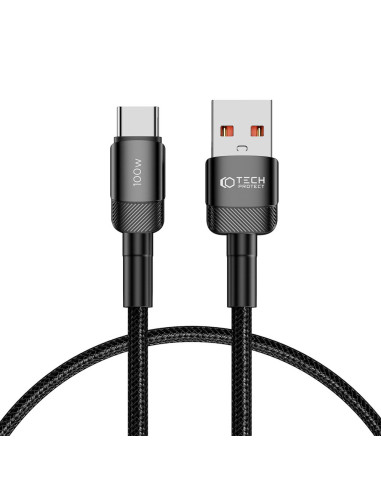 Kabel USB / USB-C Tech-Protect Ultraboost Evo 100W/5A 250 cm Czarny