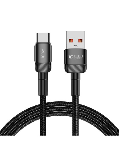 Kabel USB / USB-C Tech-Protect Ultraboost Evo 100W/5A 200 cm Czarny