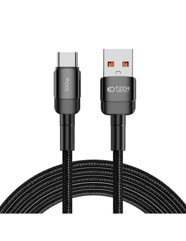 Kabel USB / USB-C Tech-Protect Ultraboost Evo 100W/5A 300 cm Czarny