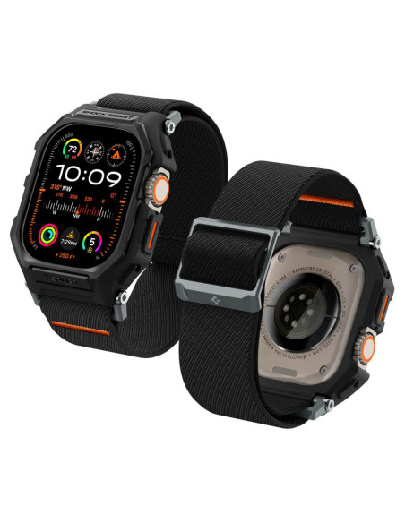 Pasek Do Apple Watch Ultra 49 mm Spigen Lite Fit ”Pro” Czarny Matowy