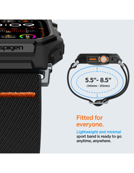 Pasek Do Apple Watch Ultra 49 mm Spigen Lite Fit ”Pro” Czarny Matowy
