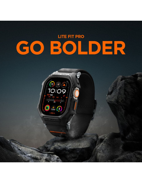 Pasek Do Apple Watch Ultra 49 mm Spigen Lite Fit ”Pro” Czarny Matowy