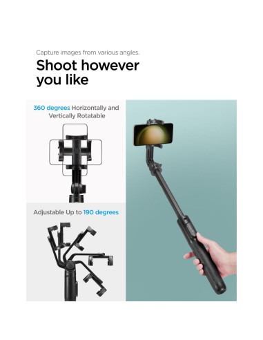 Selfie Stick Spigen S560W Bluetooth Czarny