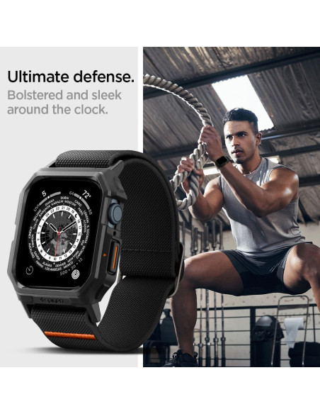 Etui Do Apple Watch 44 / 45 mm Spigen Lite Fit ”Pro” Czarny Matowy