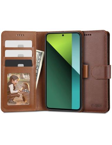 Etui Do Xiaomi Redmi Note 13 Pro 5G / Poco X6 5G Tech-Protect Wallet Brązowy