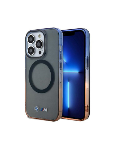 Etui Do iPhone 15 Pro Max BMW Gradient Bumper MagSafe Szary