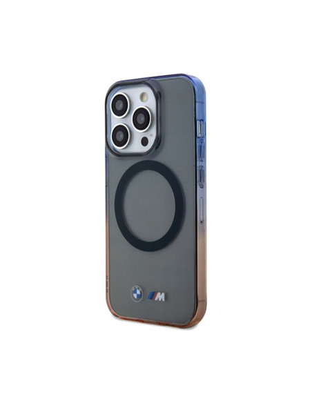 Etui Do iPhone 15 Pro Max BMW Gradient Bumper MagSafe Szary