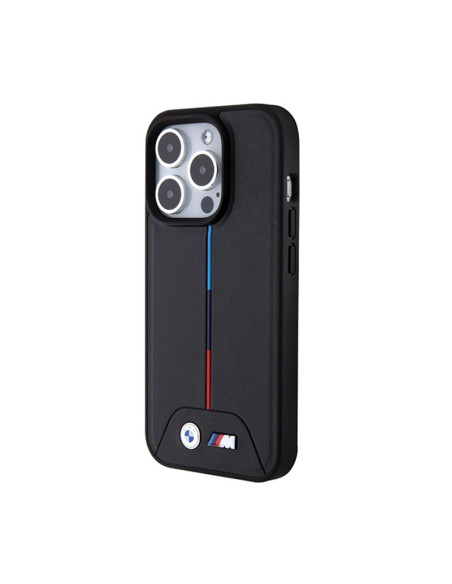 Etui Do iPhone 15 Pro BMW Quilted Tricolor MagSafe Czarny