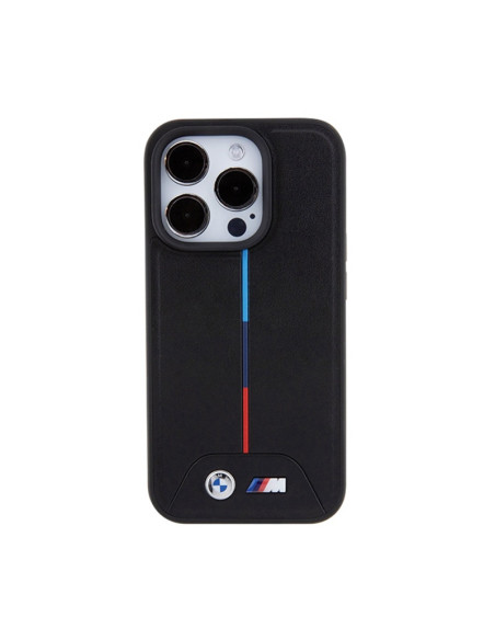 Etui Do iPhone 15 Pro BMW Quilted Tricolor MagSafe Czarny