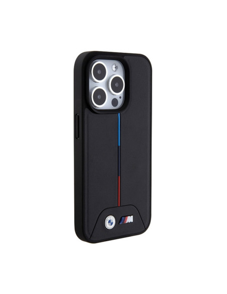 Etui Do iPhone 15 Pro BMW Quilted Tricolor MagSafe Czarny