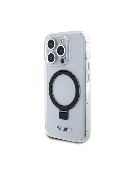 Etui Do iPhone 15 Pro BMW Ring Stand M Collection MagSafe Przezroczysty