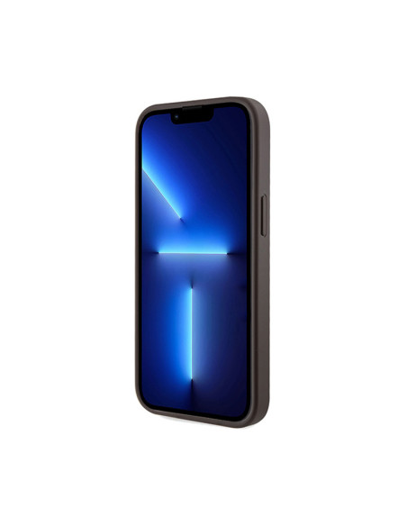 Etui Do iPhone 15 Guess 4G Printed Stripes MagSafe Brązowy