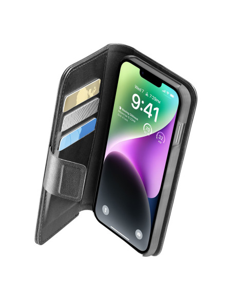 Etui Do iPhone 14 z powłoką MICROBAN Cellularline Book Agenda Czarny