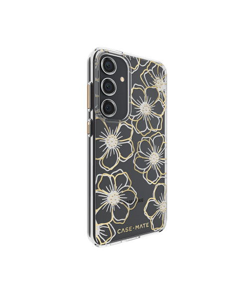 Etui Do Samsung Galaxy S24+ Case-Mate Floral Gems Złoty