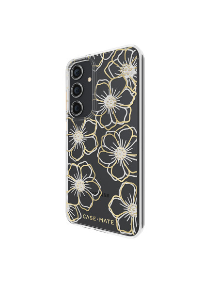 Etui Do Samsung Galaxy S24+ Case-Mate Floral Gems Złoty