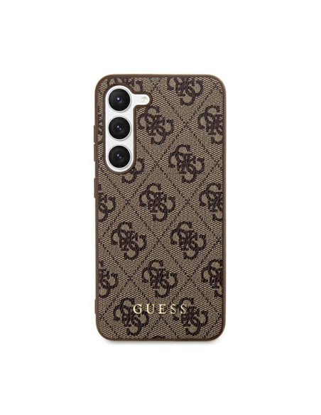 Etui Do Samsung Galaxy S24+ Guess 4G Metal Gold Logo Brązowy