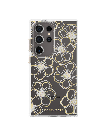 Etui Do Samsung Galaxy S24 Ultra Case-Mate Floral Gems Złoty